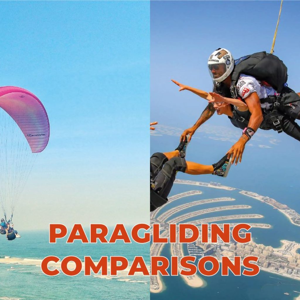 Paragliding vs. Top #5 other aerial sports - The biggest difference