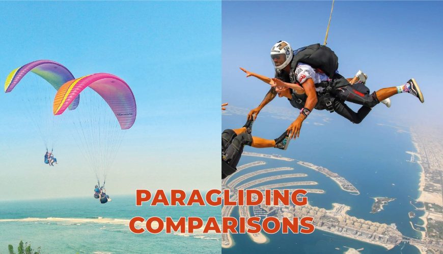 Paragliding vs. Top #5 other aerial sports - The biggest difference