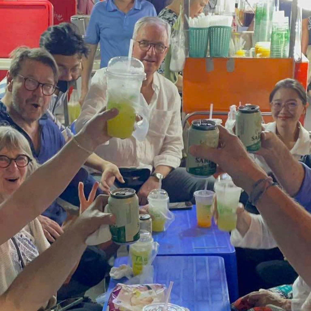Saigon Scooter Food Tour with 8 French elders