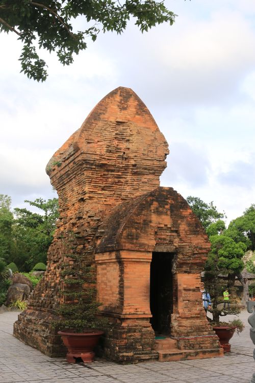 Ancient brick tower at Po Nagar Cham Towers historical site in Nha Trang