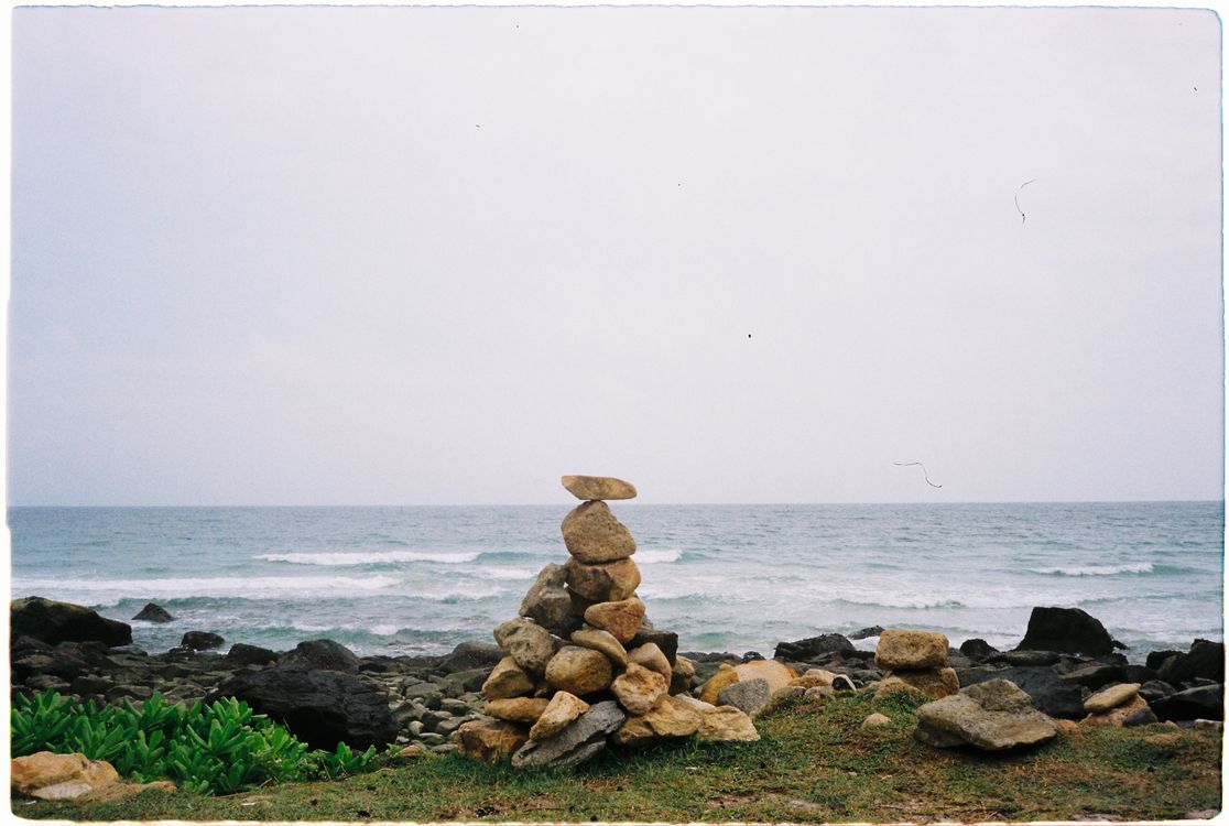 Vung Tau beach coastline with rock formations