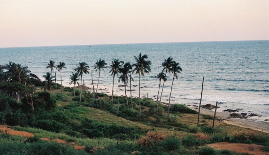 Vietnamese beach with waves and sandy shoreline