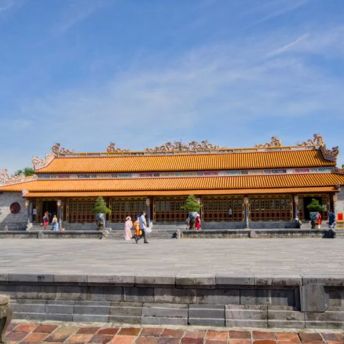 Hue Imperial City citadel gate on a clear day