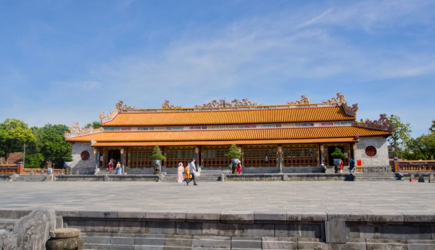 Hue Imperial City citadel gate on a clear day