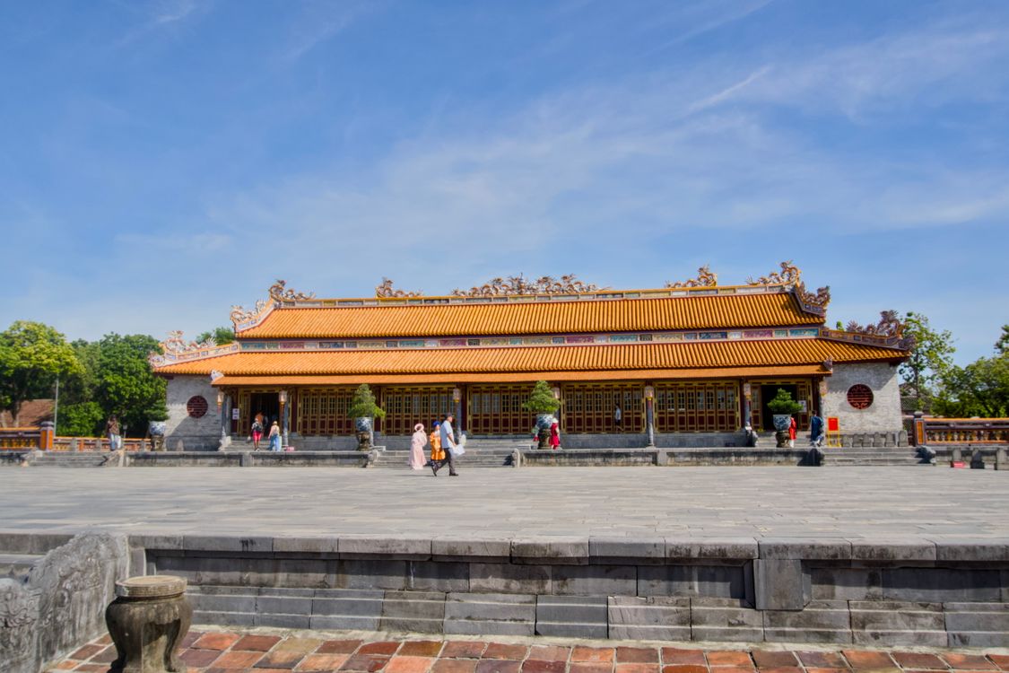 Hue Imperial City citadel gate on a clear day