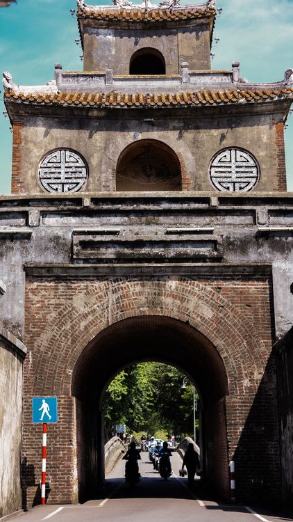 Ancient gate of the Imperial Citadel in Hue city, Vietnam
