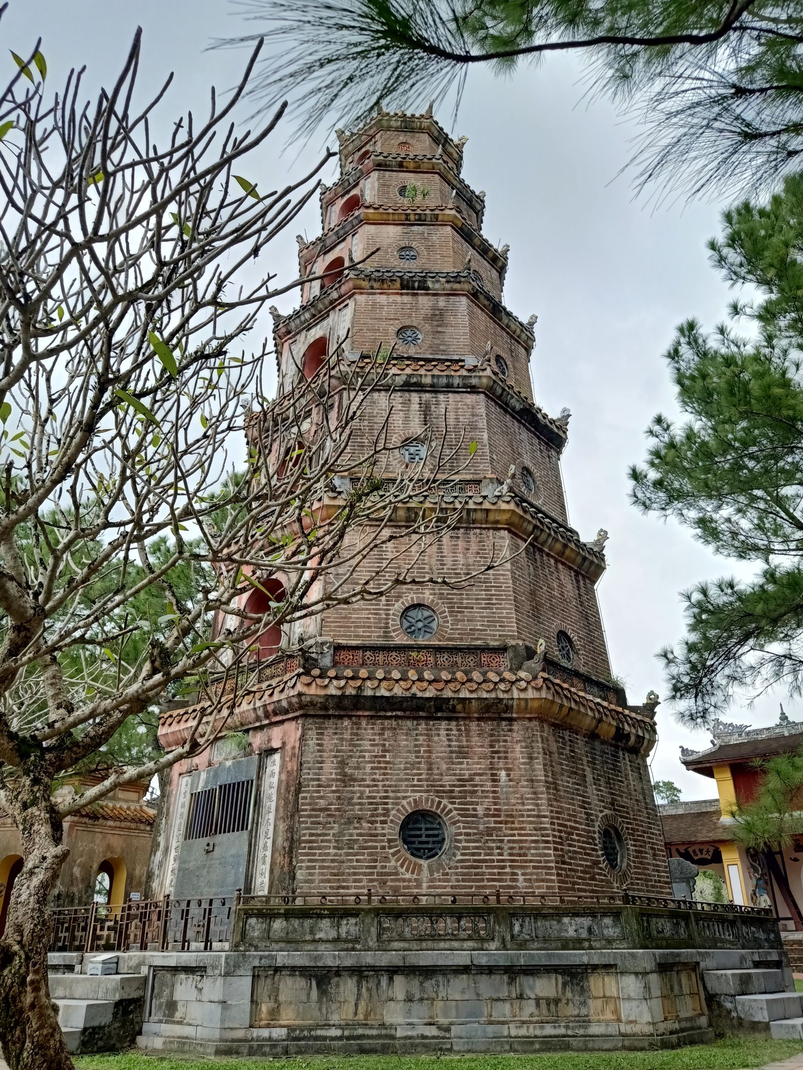 Phuoc Duyen seven-tier octagonal tower of Thien Mu Pagoda in Hue, Vietnam