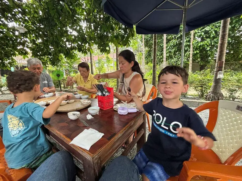 Hue special food served under the trees in the Hue countryside