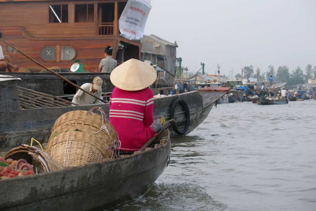 Can Tho floating market in the Mekong Delta, Vietnam.