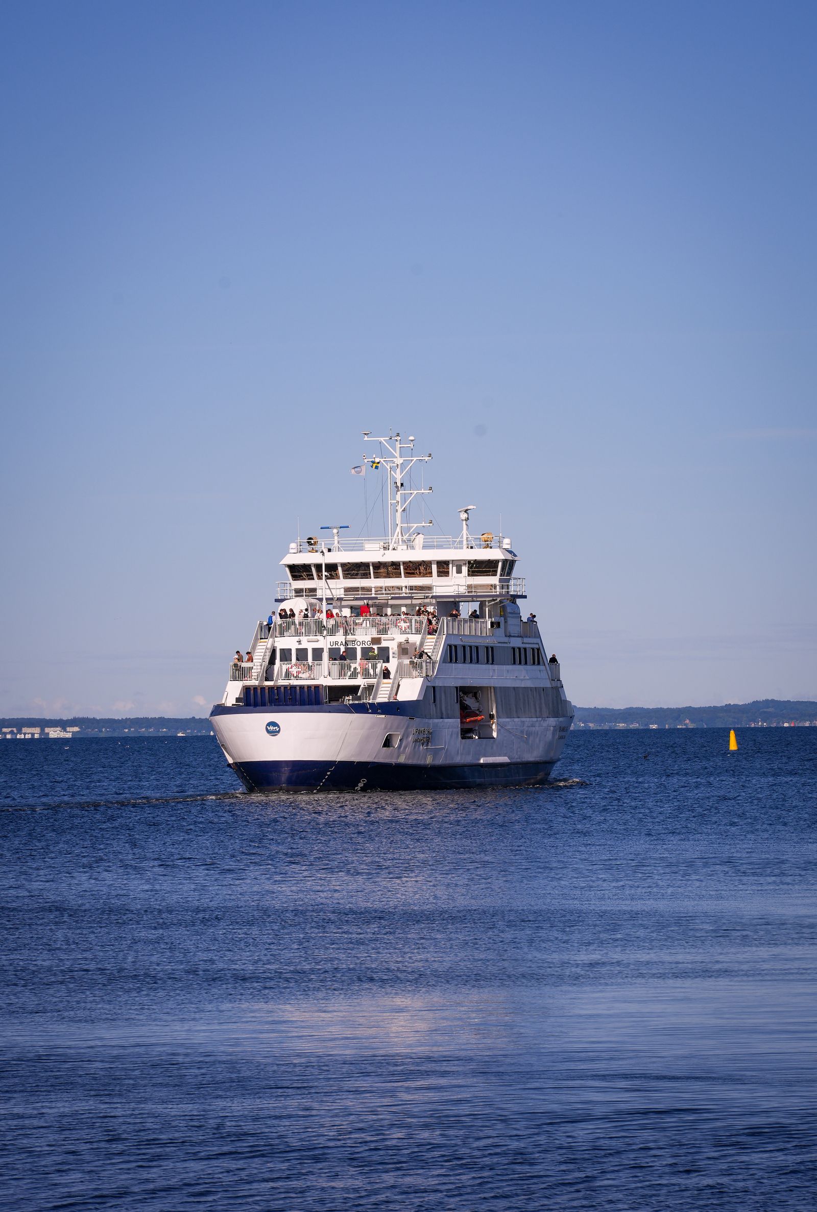 Passenger ferry sailing across open water