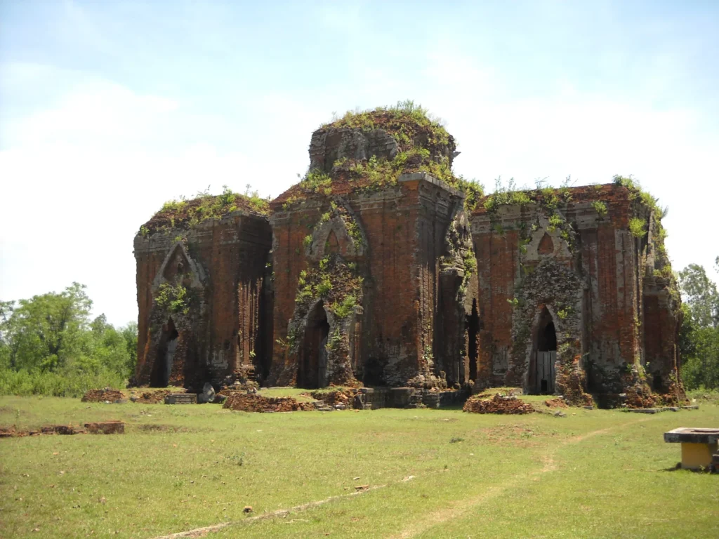 The brick towers of the Chiên Đàn Cham temple complex in Quảng Nam.